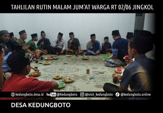 Tahlilan Rutin Malam Jum'at Warga RT 02/06 Dusun Jingkol 